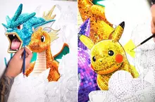 迪斯可球的寶可夢藝術創作 祕魯紋身藝術家「Andres Makishi Nako」的作品