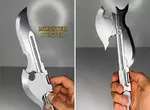 3D列印做出「魔物獵人」斬擊斧武器 不但造型好看更可以隨意切換劍模式以及斧模式