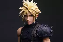 PLAYarts真《最終幻想7重製版 克勞德》可動模型 手握毀滅劍的辣個男人回來了