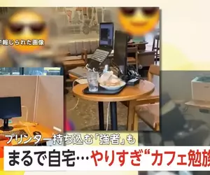 韓國星巴克問題 民眾直接把咖啡店當自己家，帶桌機、隔板以外，還有人直接把印表機都帶去~超扯！？