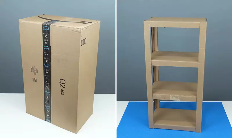 能承重60公斤的硬紙板架 網友透過亞馬遜紙箱DIY出來的紙質作品 能承重60公斤的硬紙板架 網友透過亞馬遜紙箱DIY出來的紙質作品