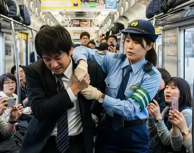 電車痴漢對一名女性鹹豬手 想不到逃亡過程還被該女子反殺制伏