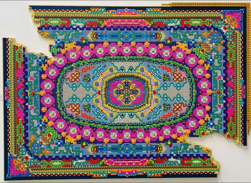 美國藝術家《Dante Dentoni》創作的巨型樂高地毯