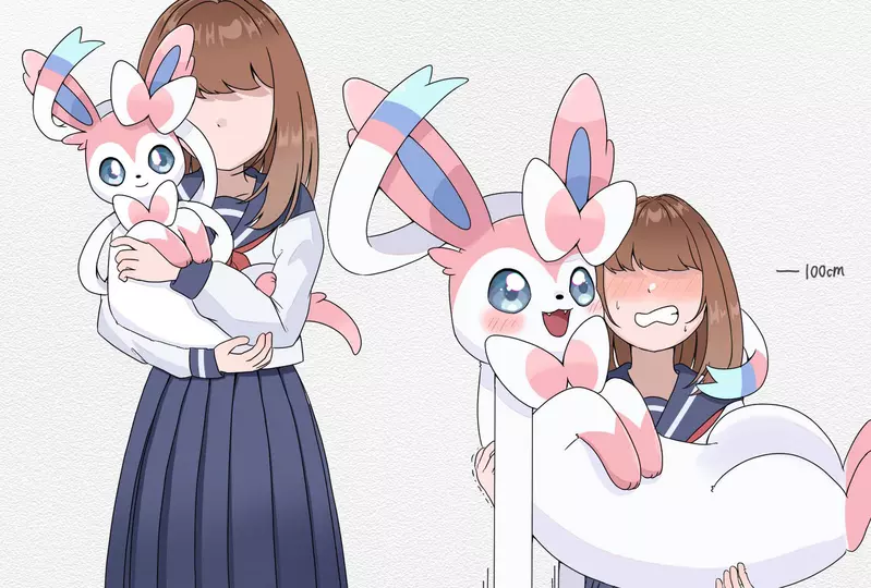 《對仙子伊布的誤會》看似可以抱在手上把玩的可愛模樣 真實體型卻直逼大型犬