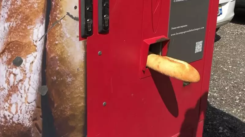 網友實拍《法國麵包販賣機》確定沒有工讀生躲在裡面伸出長長的一根嗎? 網友實拍《法國麵包販賣機》確定沒有工讀生躲在裡面伸出長長的一根嗎?