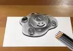 色鉛筆畫家描繪《流浪金屬史萊姆》栩栩如生的模樣真想會心的一擊尻下去賺經驗啊