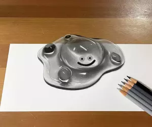 色鉛筆畫家描繪《流浪金屬史萊姆》栩栩如生的模樣真想會心的一擊尻下去賺經驗啊