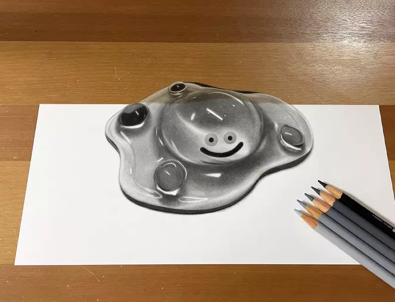 色鉛筆畫家描繪《流浪金屬史萊姆》栩栩如生的模樣真想會心的一擊尻下去賺經驗啊 色鉛筆畫家描繪《流浪金屬史萊姆》栩栩如生的模樣真想會心的一擊尻下去賺經驗啊