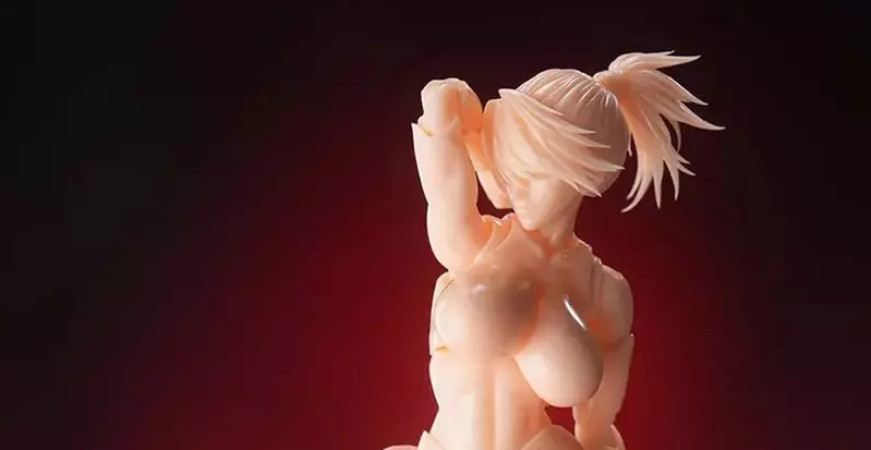 模型品牌蝸之殼推出《肌肉女素體EXP》可動關節設計大幅度的動作表現都難不倒它