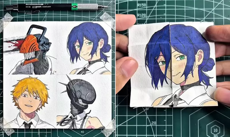 網友分享《鏈鋸人》無限摺摺卡教學 完成後讓你怎麼翻都翻不完的小卡片 網友分享《鏈鋸人》無限摺摺卡教學 完成後讓你怎麼翻都翻不完的小卡片