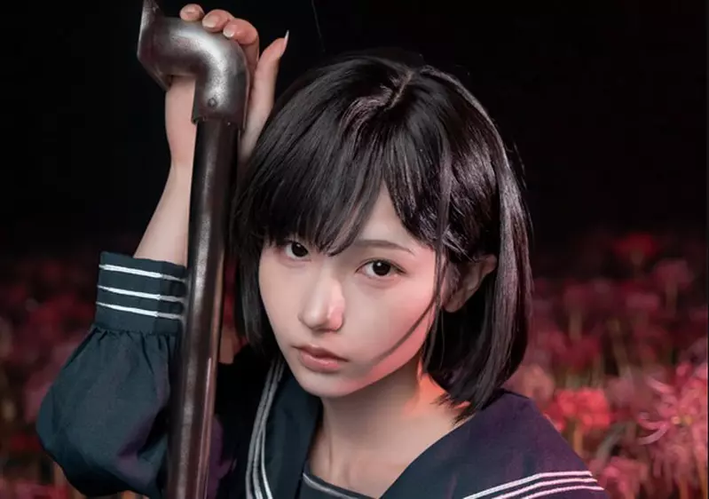 《沉默之丘f》深水雛子COSPLAY 昭和戰力最強女高中生登場！必備的鐵管握緊就對了