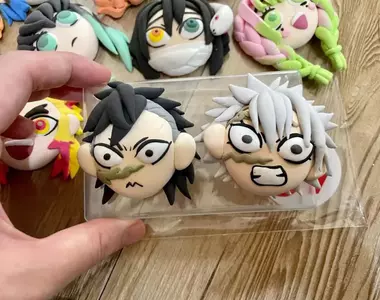 用黏土捏製出來的「鬼滅之刃」角色 因為造型可愛PO到網路上後引起眾多網友的注意與喜歡