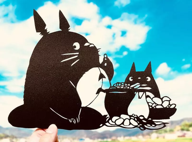 網友手做的吉卜力剪紙藝術 網友表示:這作品簡直可以辦展覽惹
