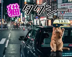 網友創作《AI貓貓計程車》如果運將大哥通通變成貓咪，那大家都不會介意跳錶跳太快吧！？