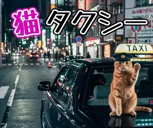 網友創作《AI貓貓計程車》如果運將大哥通通變成貓咪，那大家都不會介意跳錶跳太快吧！？