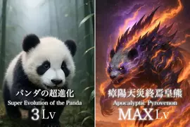 AI動物超絕進化 如果可以提升等級那MAX滿等之後將會出現各種誇張巨獸