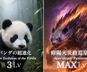 AI動物超絕進化 如果可以提升等級那MAX滿等之後將會出現各種誇張巨獸