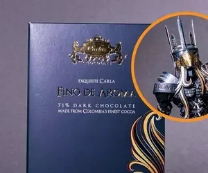 【零食包裝紙雕達人】最新作品 將黑巧克力包裝盒做出了精緻的造型