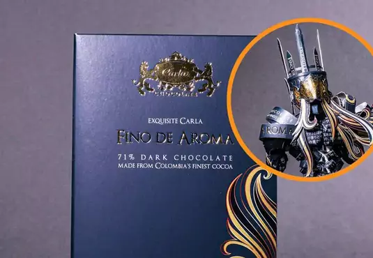 【零食包裝紙雕達人】最新作品 將黑巧克力包裝盒做出了精緻的造型