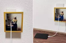 日本發明家的創意發想《倒牛奶的女僕》充電作品 想不到這「架空趣味雜貨」還能應用在世界名畫上