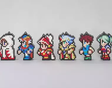 能夠動手拼湊的《最終幻想》鑲珠嵌底座製作的六款造型吊飾