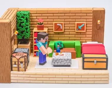 網友利用黏土製作《麥塊風格》場景模型 完美重現遊戲畫面讓人看了直呼「超感動」