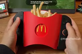 Switch2趣味周邊《薯條盒手把架》邊玩邊吃才是一種真正的享受