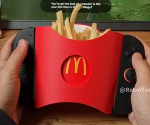 Switch2趣味周邊《薯條盒手把架》邊玩邊吃才是一種真正的享受