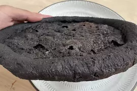 買了高級蒸氣水波爐料理披薩 結果竟然NG變成了像是出土古文物東西！？