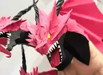 網友創作《手指火龍》可遊玩的紙藝術作品 三頭龍首的造型真的是相當霸氣