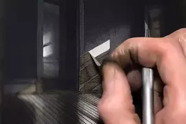 鋼筆墨水藝術家《Taylor Mazer》一手獨特的手撕膠帶創造繪畫作品光影技法超厲害