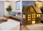手工大神隨手搭起來的瓦楞紙小房屋 從左邊變成右邊讓網友完全傻眼了