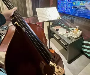 低音提琴手發現住在《愛情賓館》既可以省住宿費又可以練習樂器