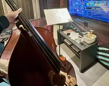 低音提琴手發現住在《愛情賓館》既可以省住宿費又可以練習樂器