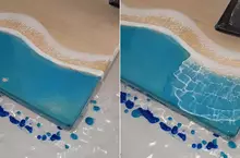 用手工樹脂做出海浪效果，土耳其工作室《MenecWood》精心打造的個性化訂製作品