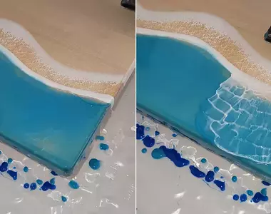 用手工樹脂做出海浪效果，土耳其工作室《MenecWood》精心打造的個性化訂製作品