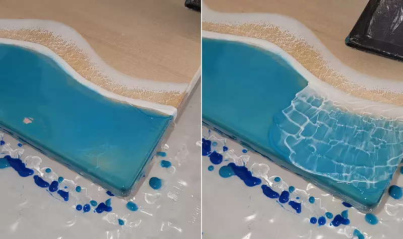 用手工樹脂做出海浪效果，土耳其工作室《MenecWood》精心打造的個性化訂製作品