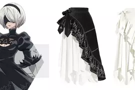 MAYLA ×《尼爾：自動人形 Ver1.1a》聯名款長裙開始預購，售價29700日幣，有黑白雙色可選