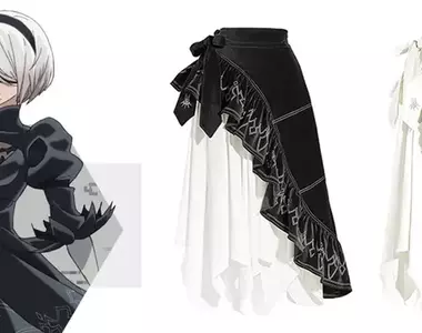 MAYLA ×《尼爾：自動人形 Ver1.1a》聯名款長裙開始預購，售價29700日幣，有黑白雙色可選