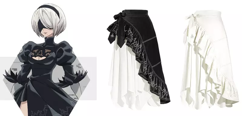 MAYLA ×《尼爾：自動人形 Ver1.1a》聯名款長裙開始預購，售價29700日幣，有黑白雙色可選