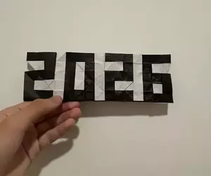 僅用一張紙做出來的《2026數字摺紙作品》網友看完後驚呼這達人實力有點強