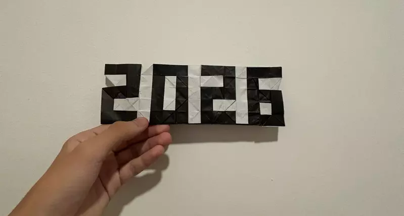 僅用一張紙做出來的《2026數字摺紙作品》網友看完後驚呼這達人實力有點強