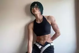 咒術迴戰cos《禪院真希》隨著動畫第三季開播「桃兎もも」之前的角色扮演照片又又又紅起來啦