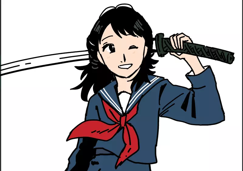 日本茶飲包裝赫然出現《拿日本刀的女高中生》原來是大家全都看錯了