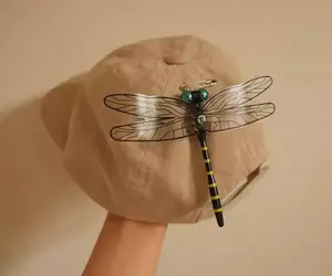 實體大蜻蜓吊飾《蜻蜓君》因翅膀壞了網友用鋼彈模型配件加以改裝，結果引起網友熱議