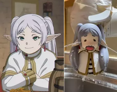 《葬送的芙莉蓮》嚎啕大哭三天三夜的水龍頭，只能說完全把動畫的神韻給詮釋出來惹