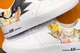 彩繪球鞋藝術家創作七龍珠球鞋 在「Air force 1」上面畫上悟空超級帥氣