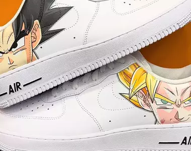 彩繪球鞋藝術家創作七龍珠球鞋 在「Air force 1」上面畫上悟空超級帥氣