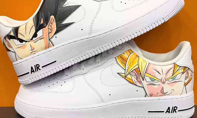 彩繪球鞋藝術家創作七龍珠球鞋 在「Air force 1」上面畫上悟空超級帥氣