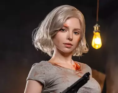 艾殊莉身體模特cos《惡靈古堡9 安魂曲》中的女主角葛蕾絲